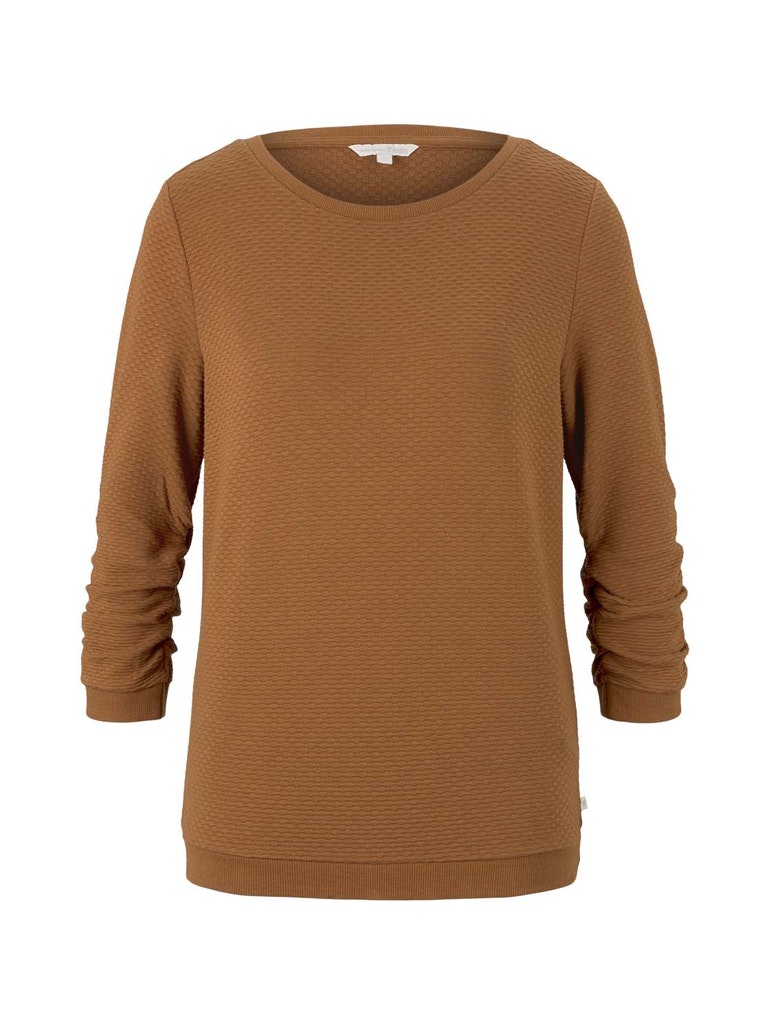 structured sweat, amber brown