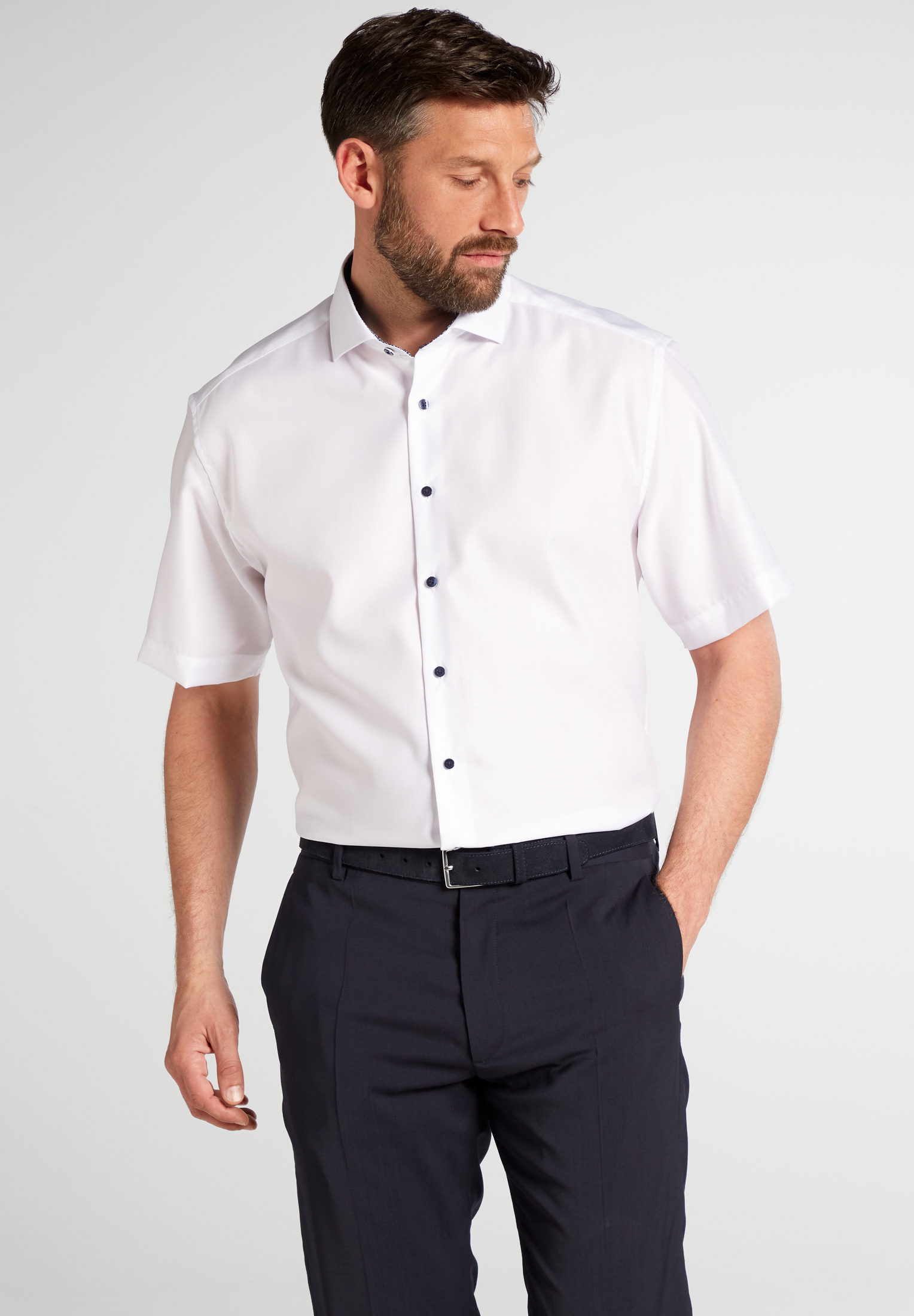 ETERNA KURZARM HEMD MODERN FIT COOL SHIRT TWILL