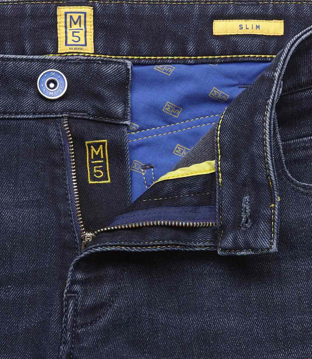 M5 Slim super-stretch diagonal Denim (10oz.) overdyed blue