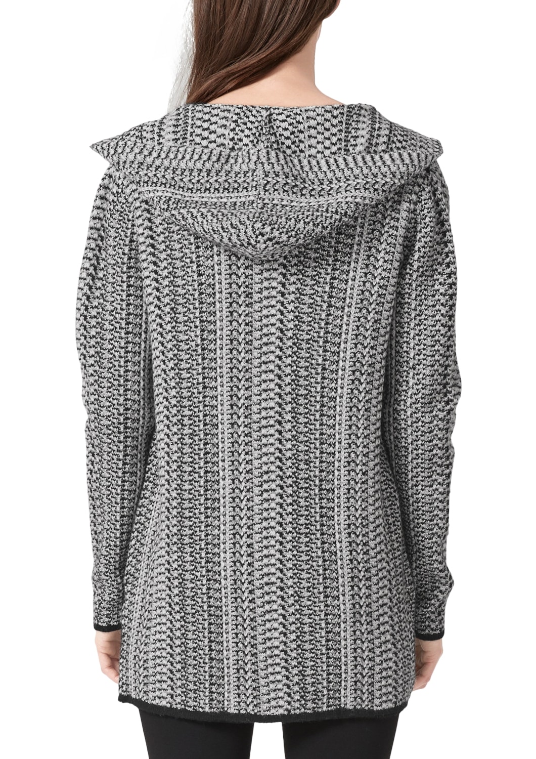 Kapuzen-Strickjacke