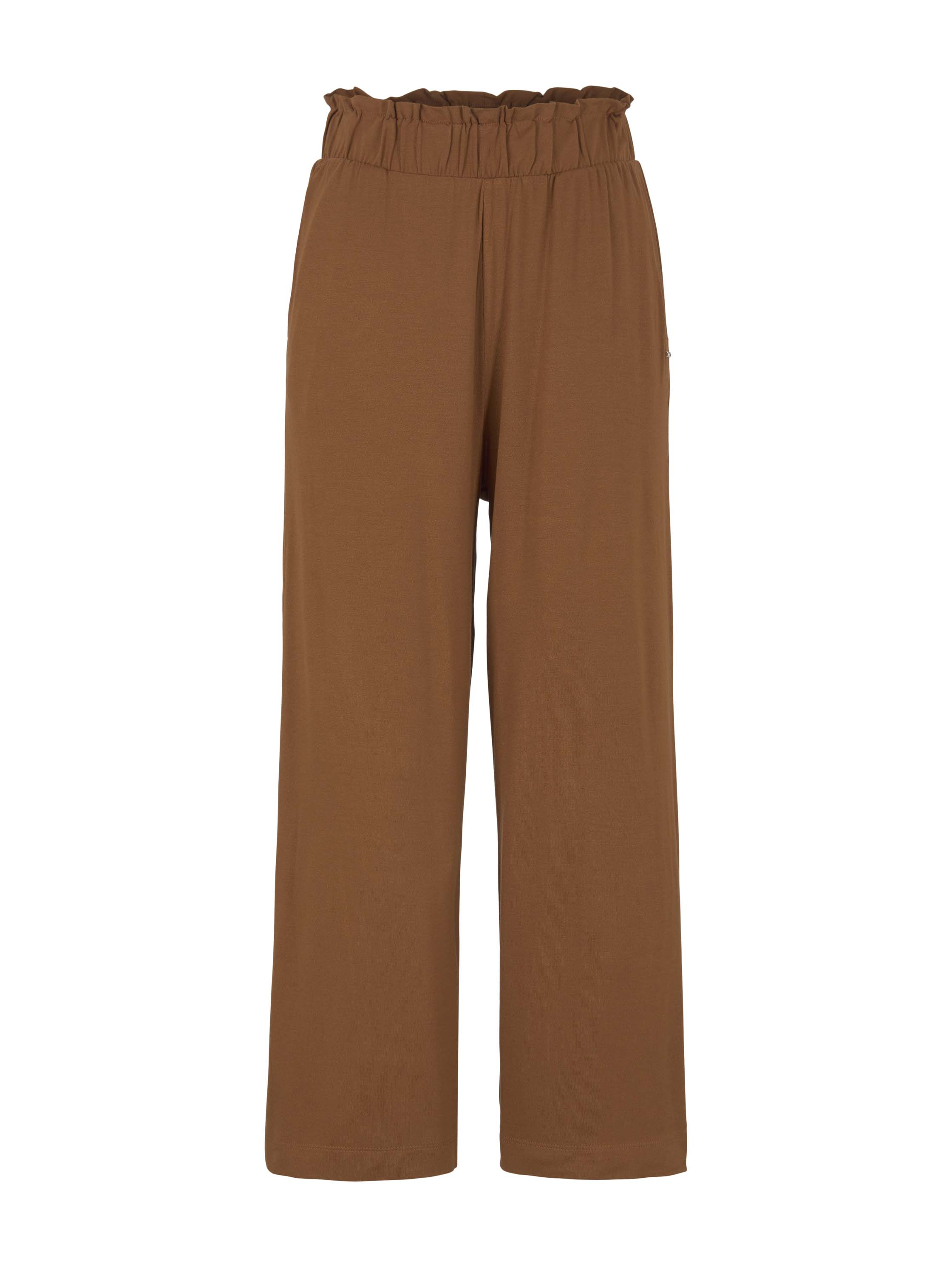 paperbag culotte with pockets, amber brown