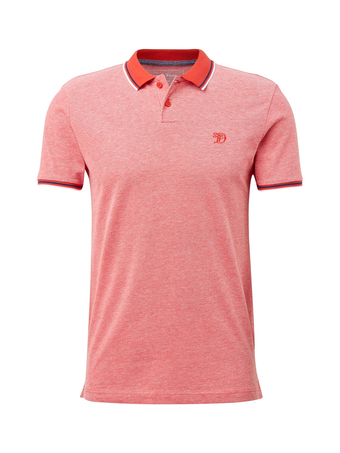 polo w. 2coloured tipping, Scarlet Red                   Red