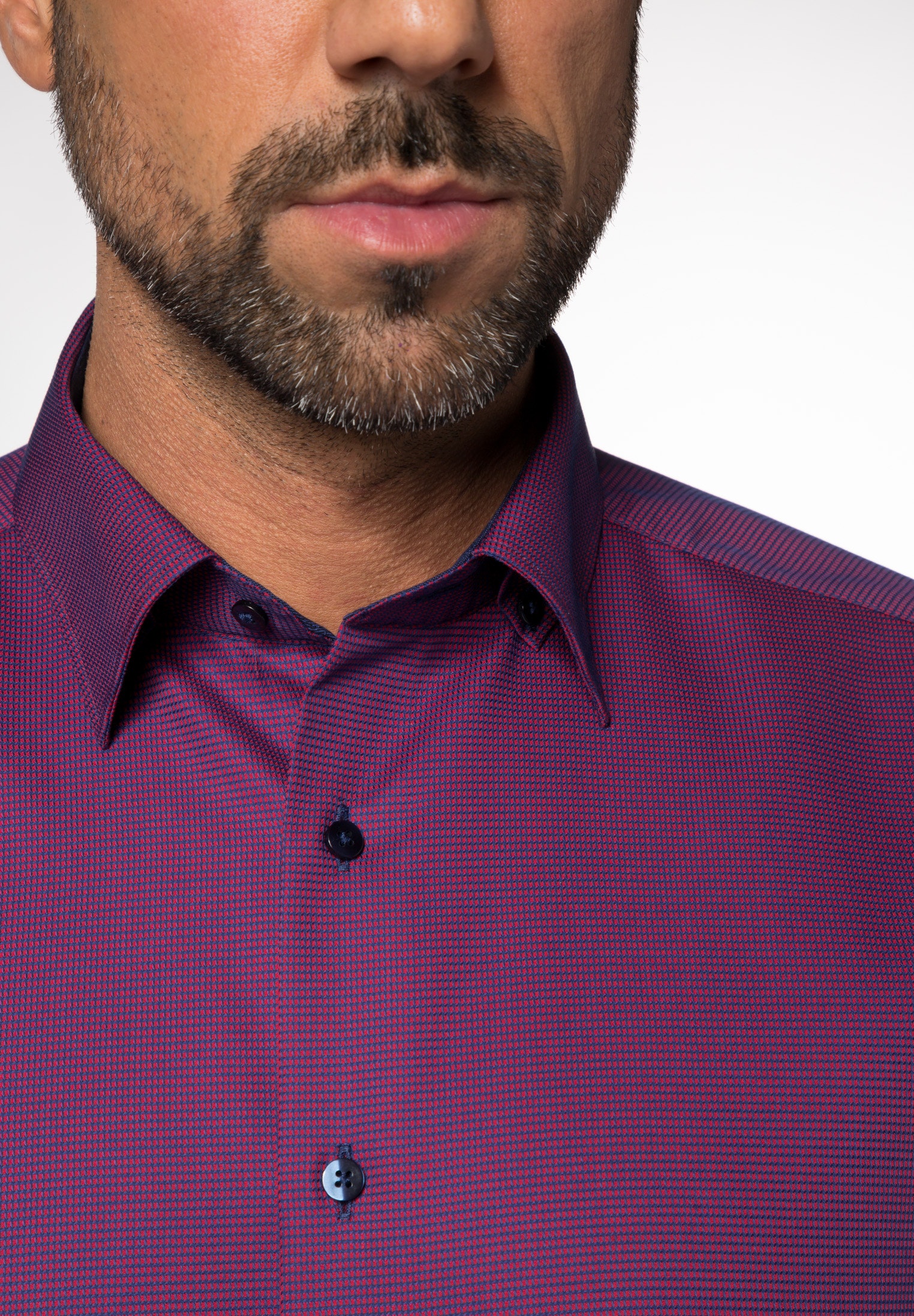 ETERNA LANGARM HEMD MODERN FIT FANTASIEBINDUNG