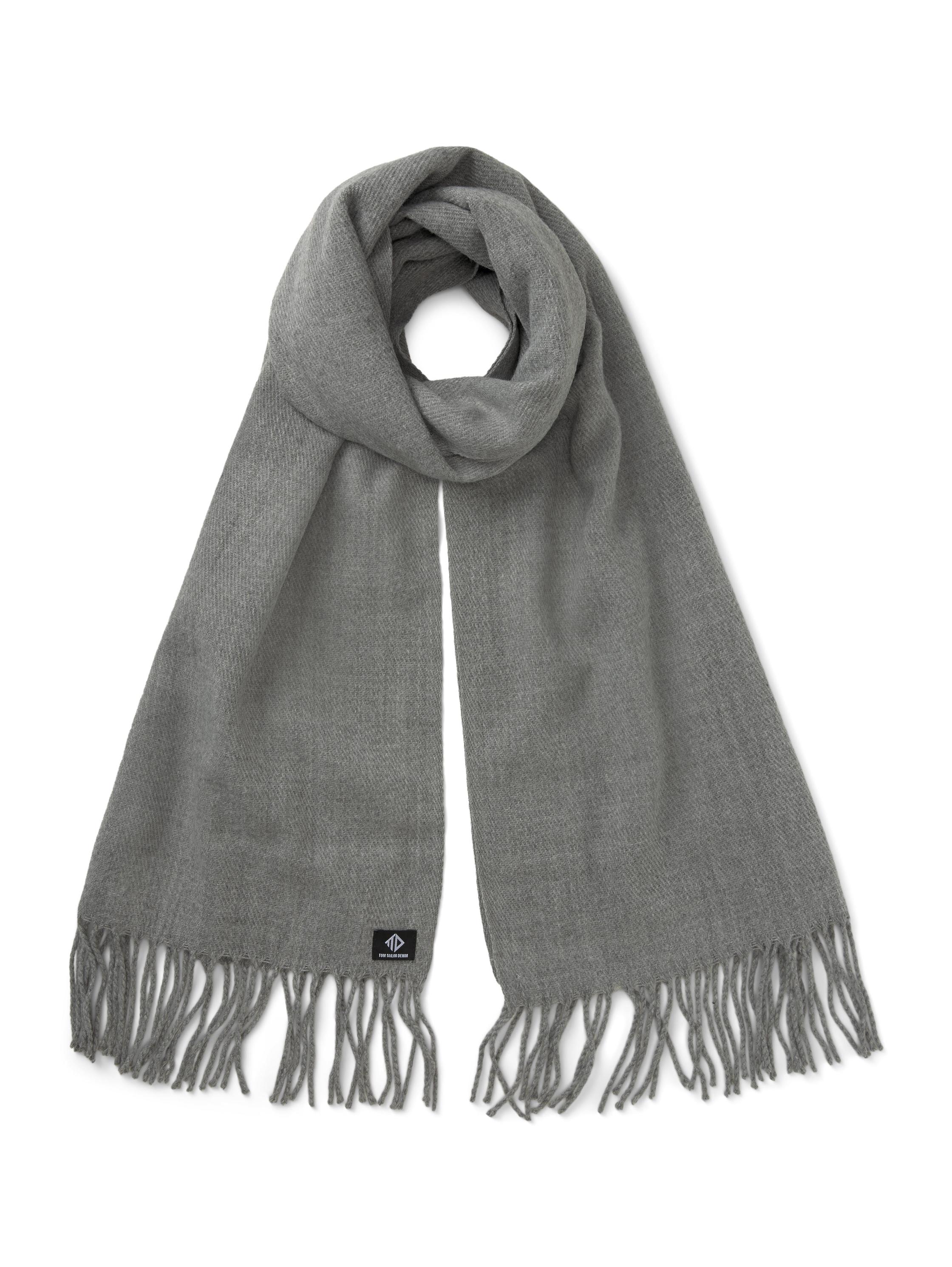 woven scarf, Heather Grey Melange
