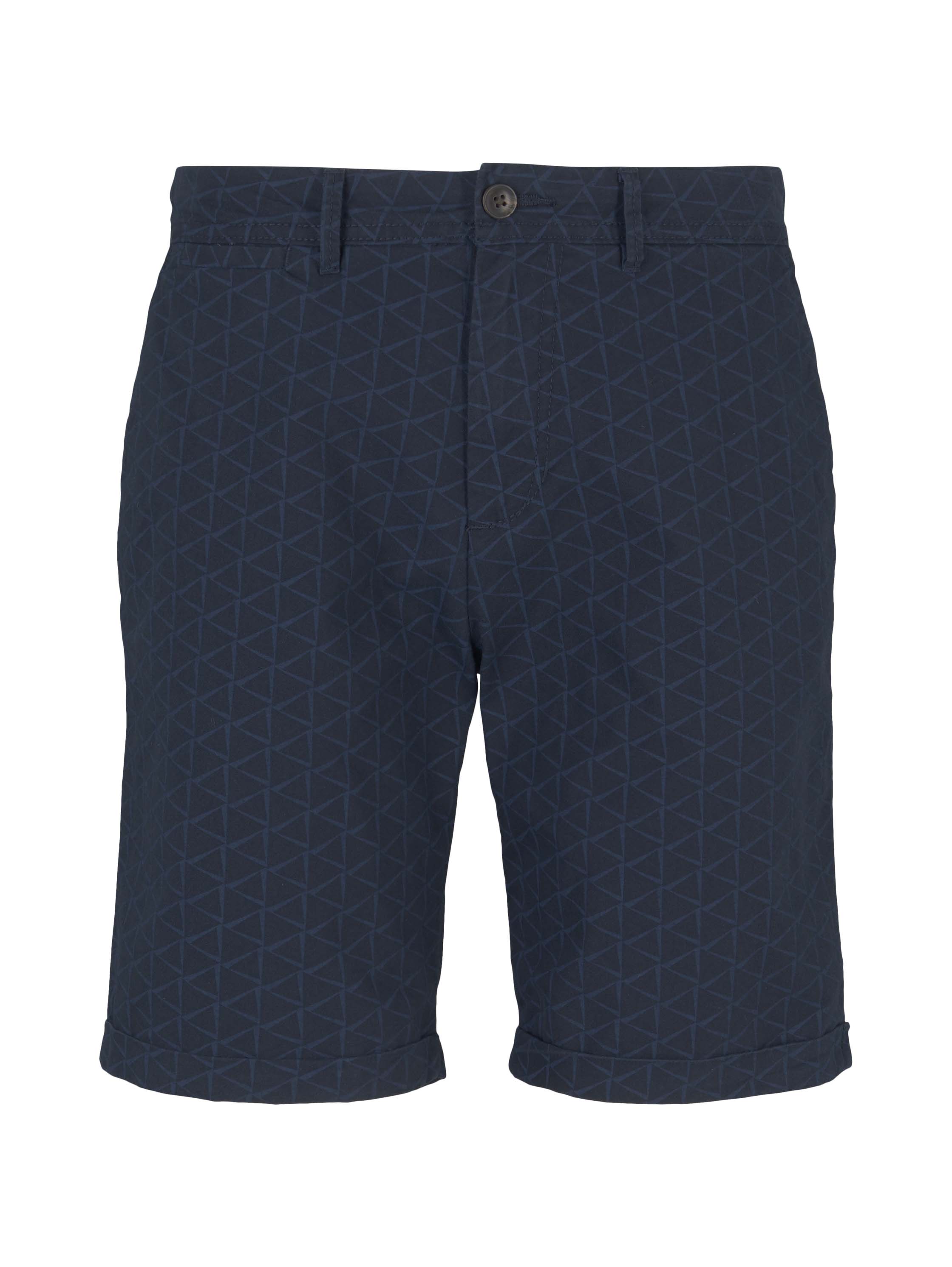 aop shorts, navy big triangle print