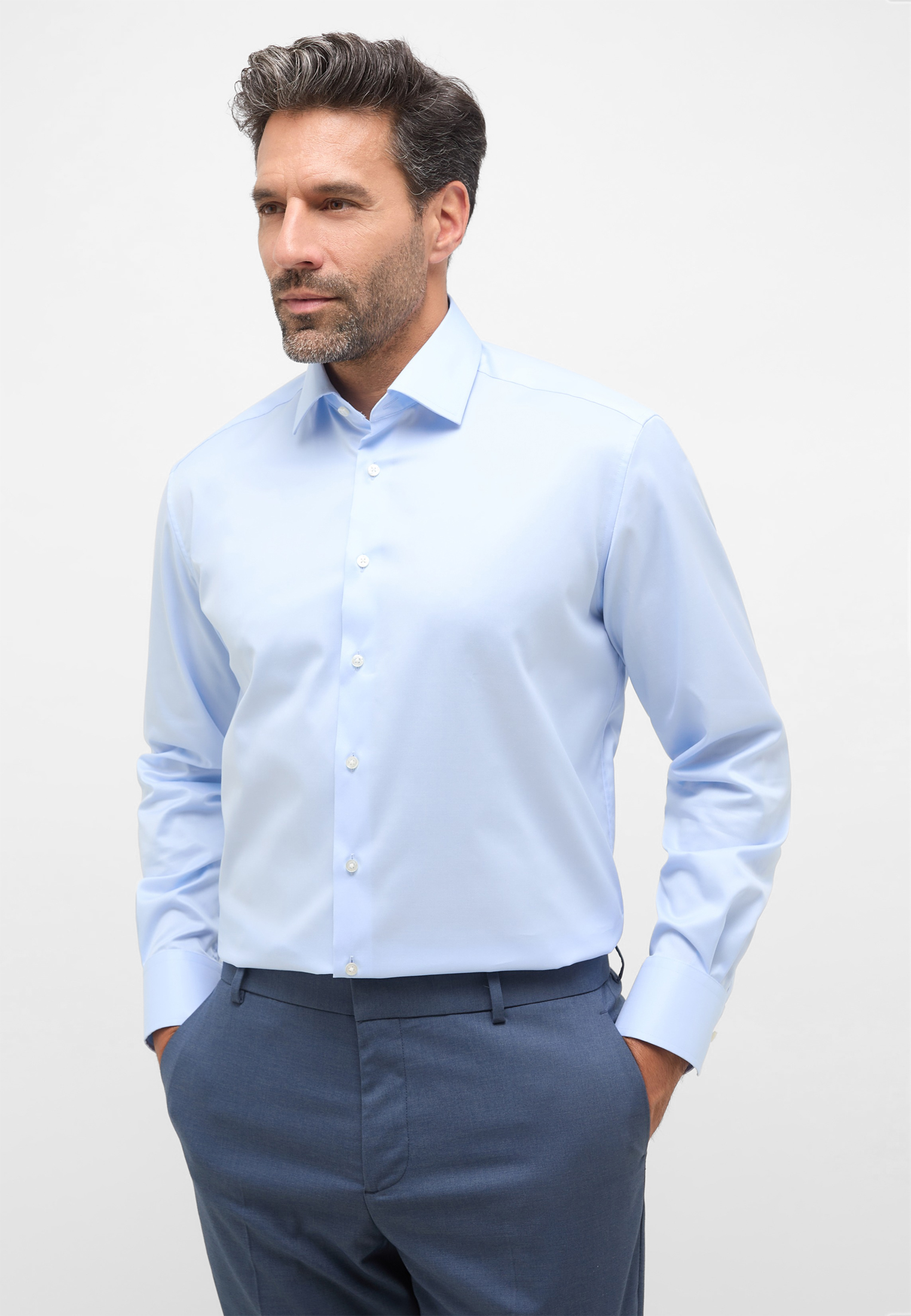 ETERNA LANGARM HEMD COMFORT FIT GENTLE SHIRT TWILL