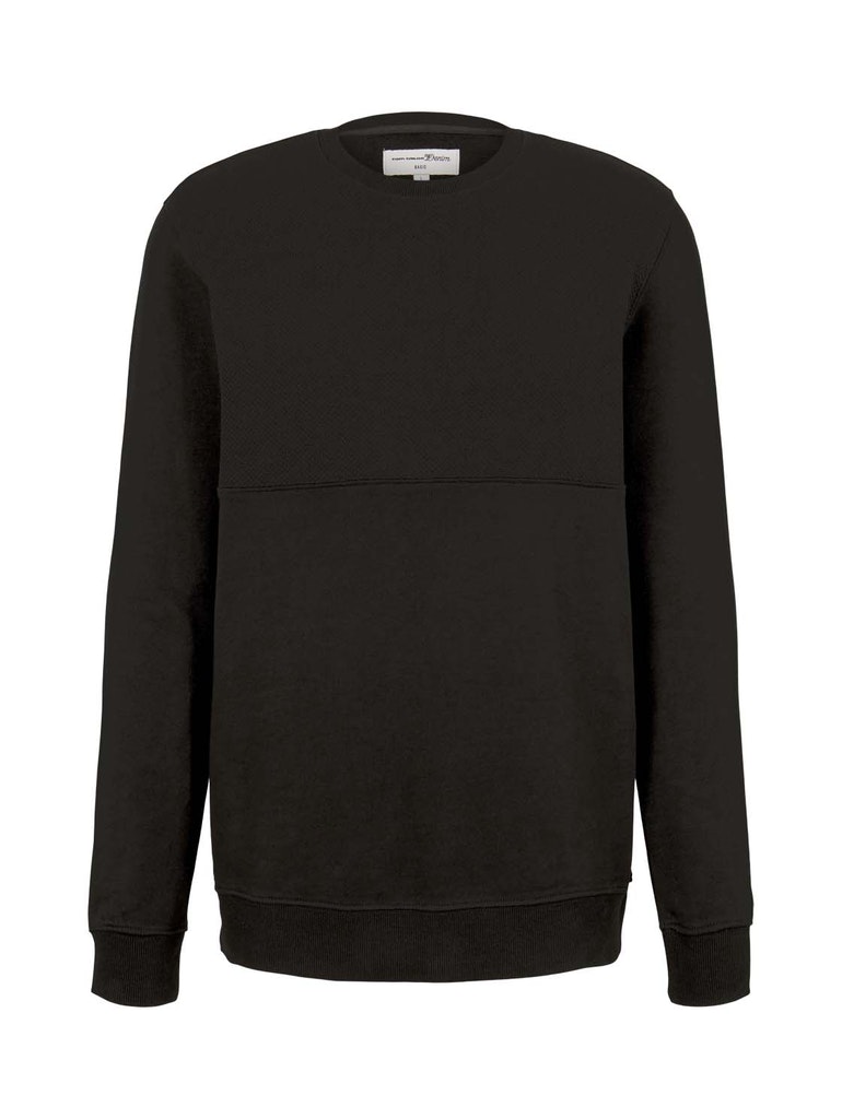 crewneck with structure, Black