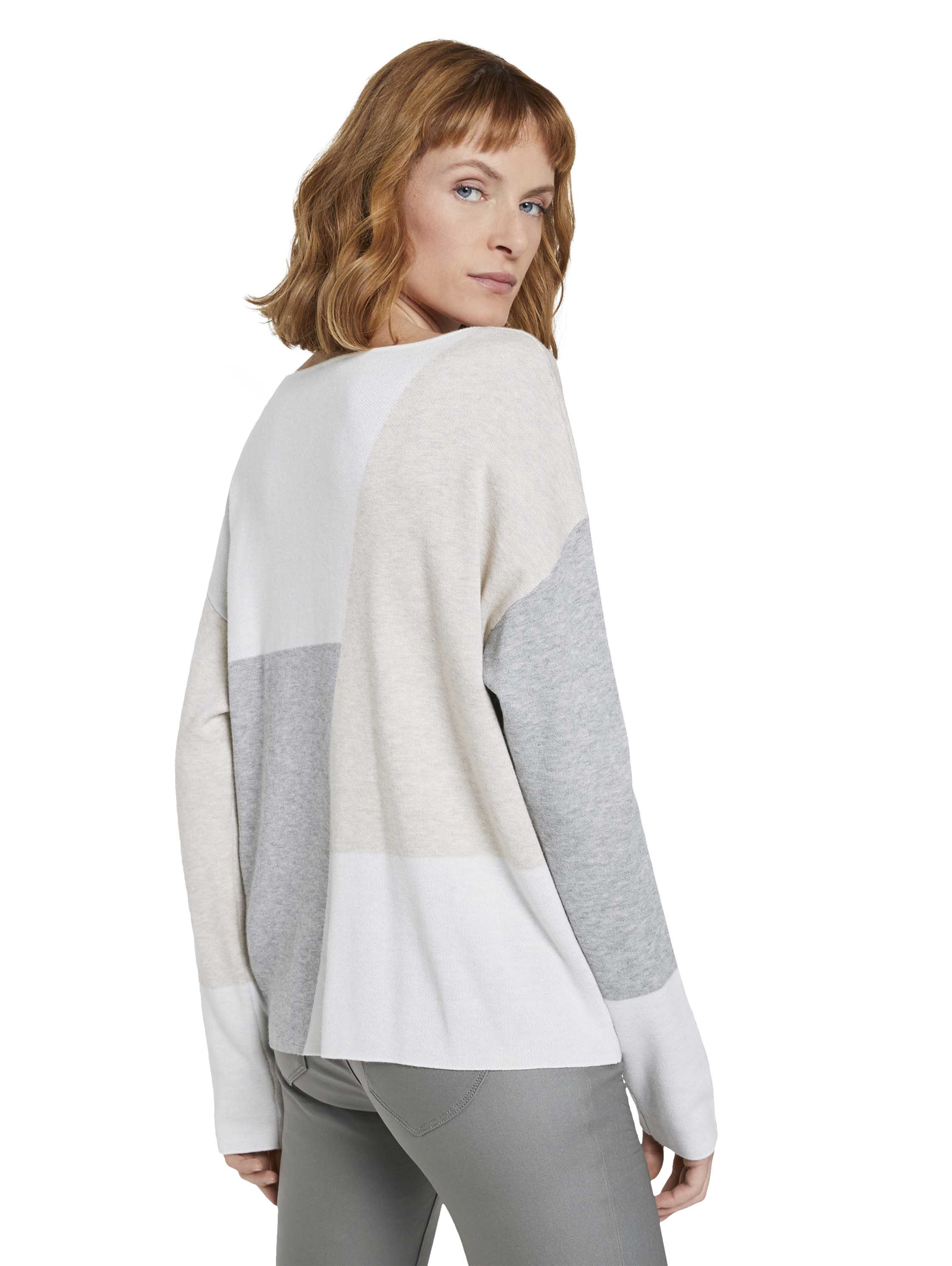 pullover jaquard batwing, Whisper White