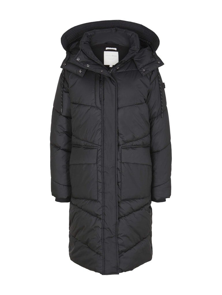 arctic puffer coat, deep black