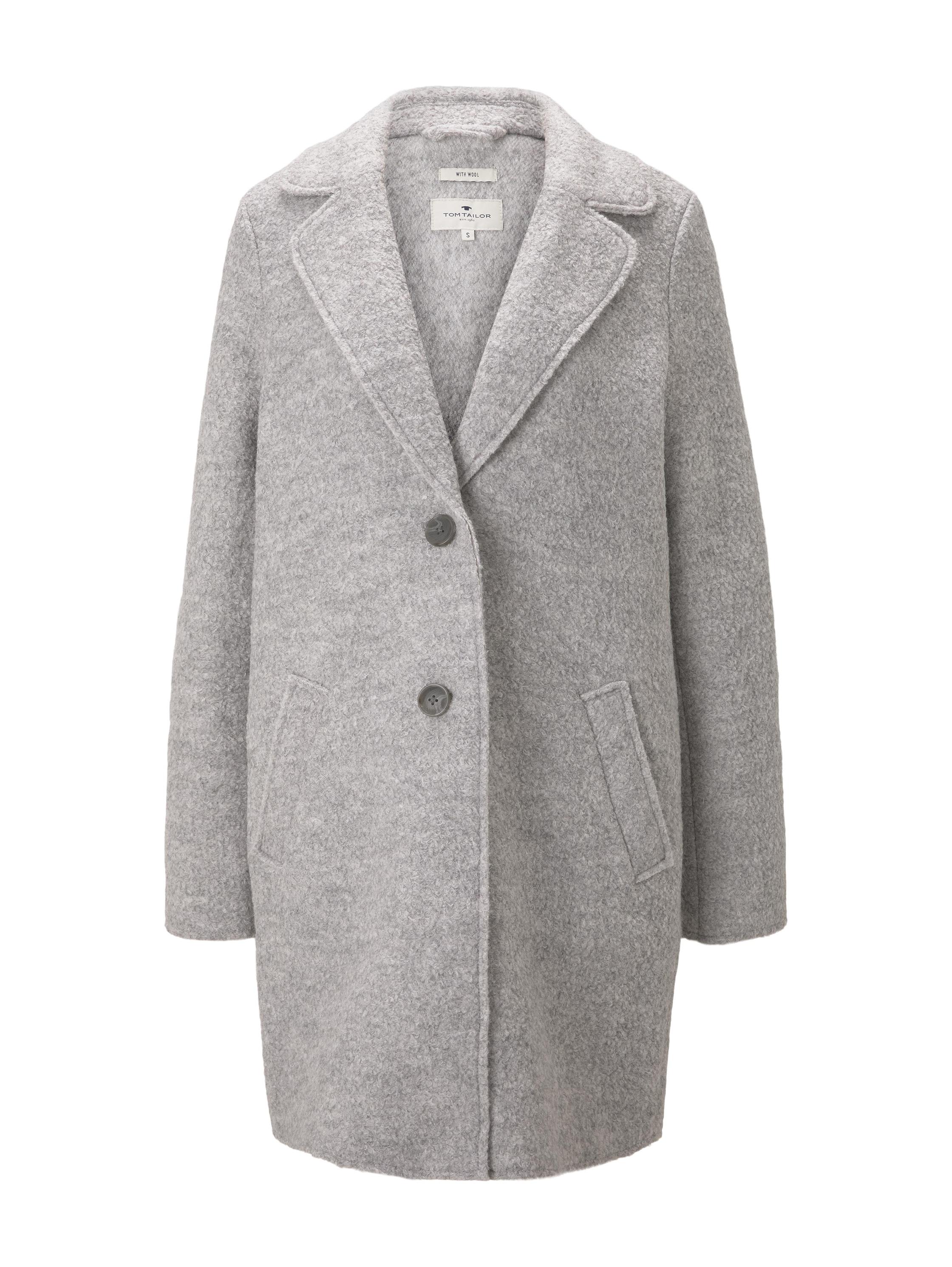easy winter coat, mid grey melange