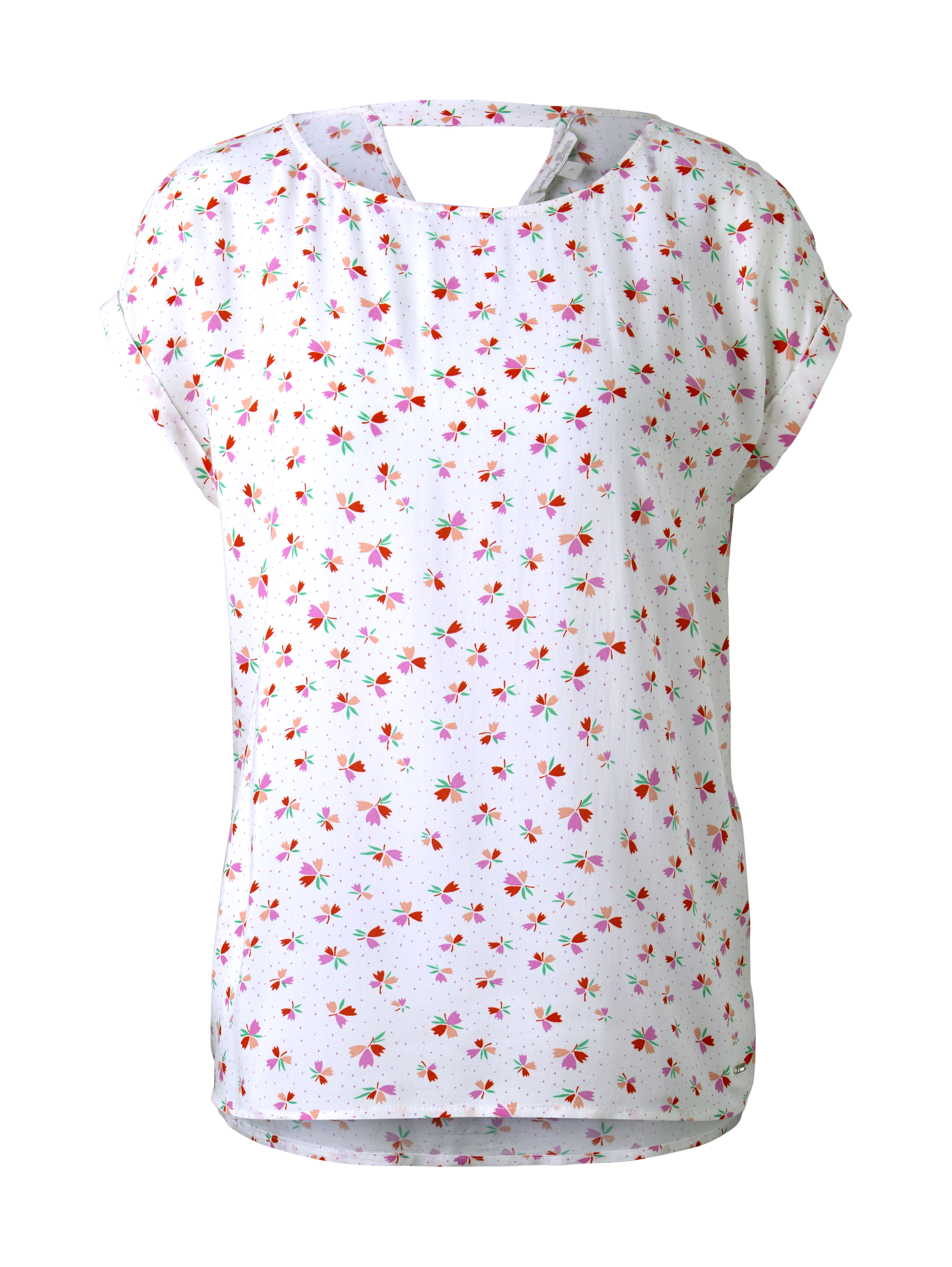 sporty all over printed blouse, light flower print