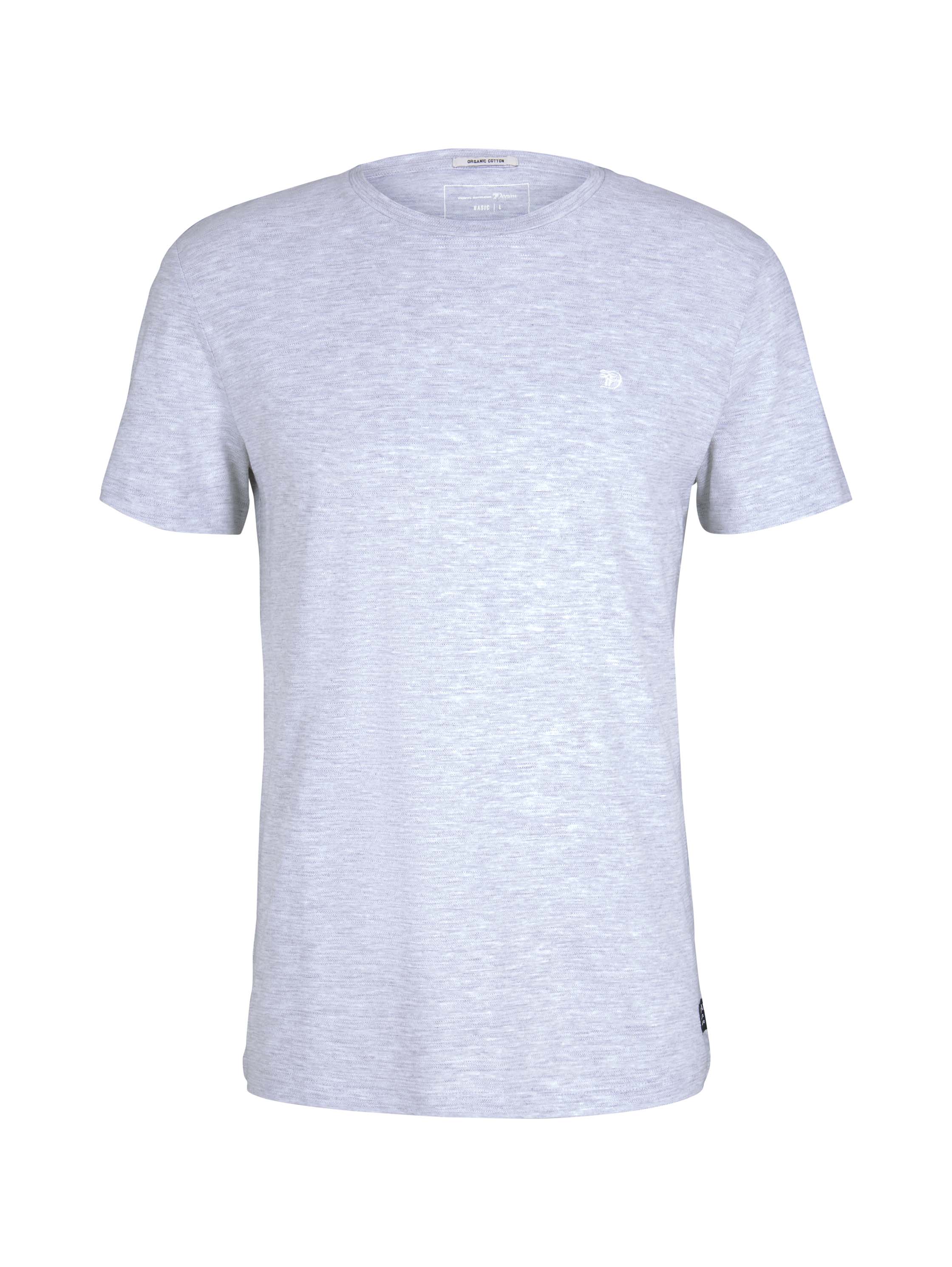 structured  T-shirt, Light Stone Grey Melange