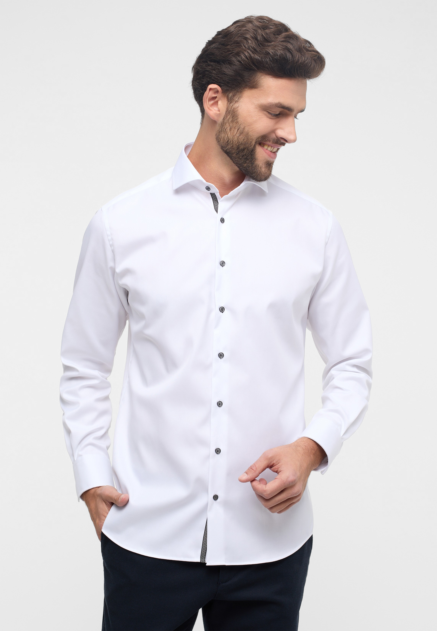 ETERNA LANGARM HEMD MODERN FIT COVER SHIRT TWILL