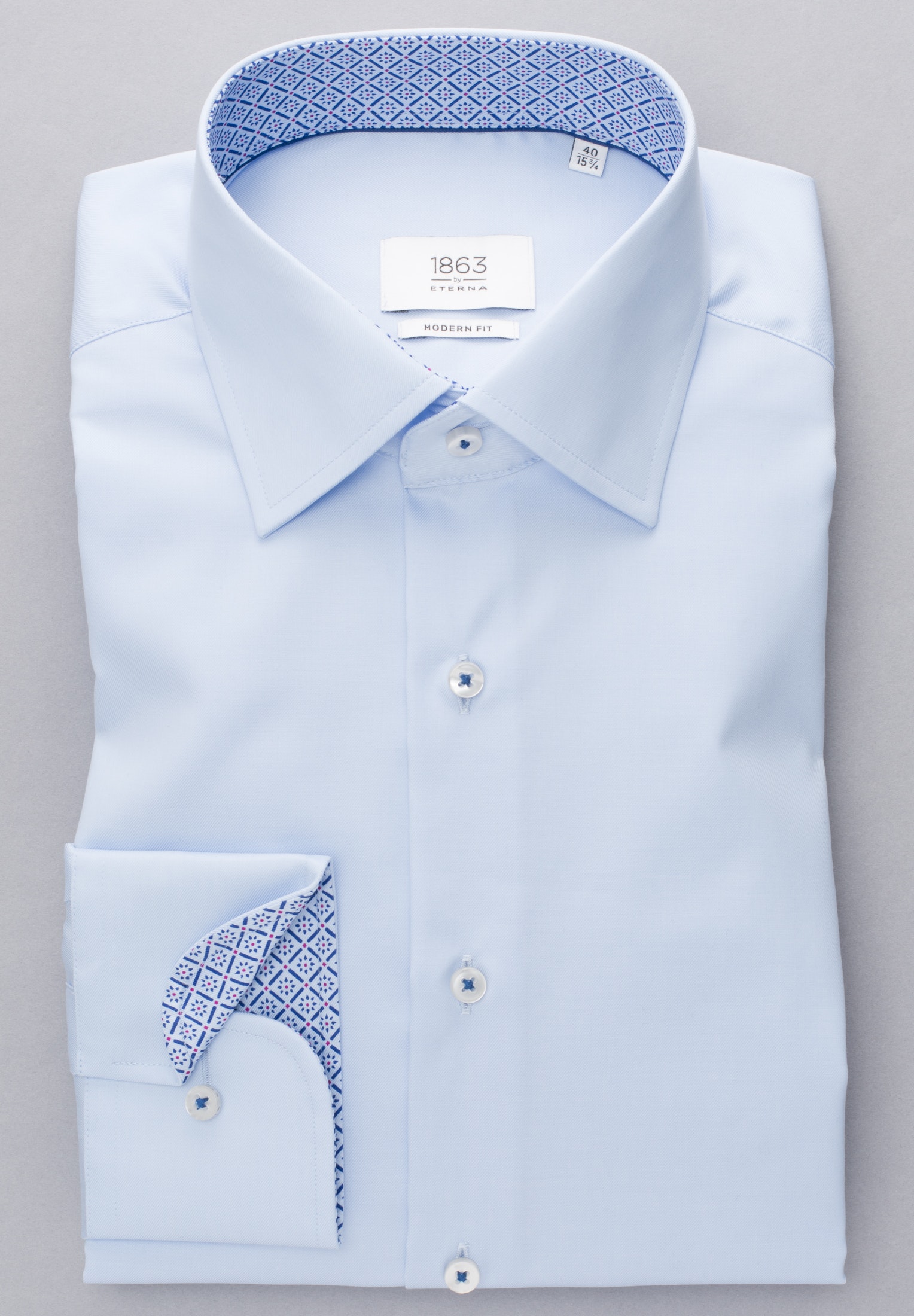 ETERNA LANGARM HEMD MODERN FIT GENTLE SHIRT TWILL