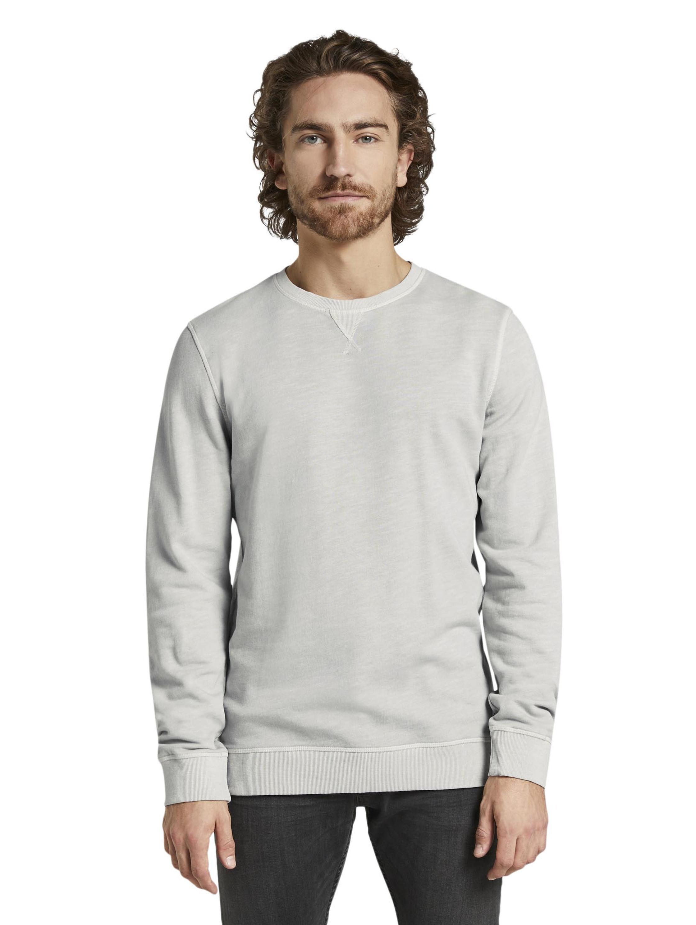 overdyed basic sweatshirt, Silver Grey                   Grey,
