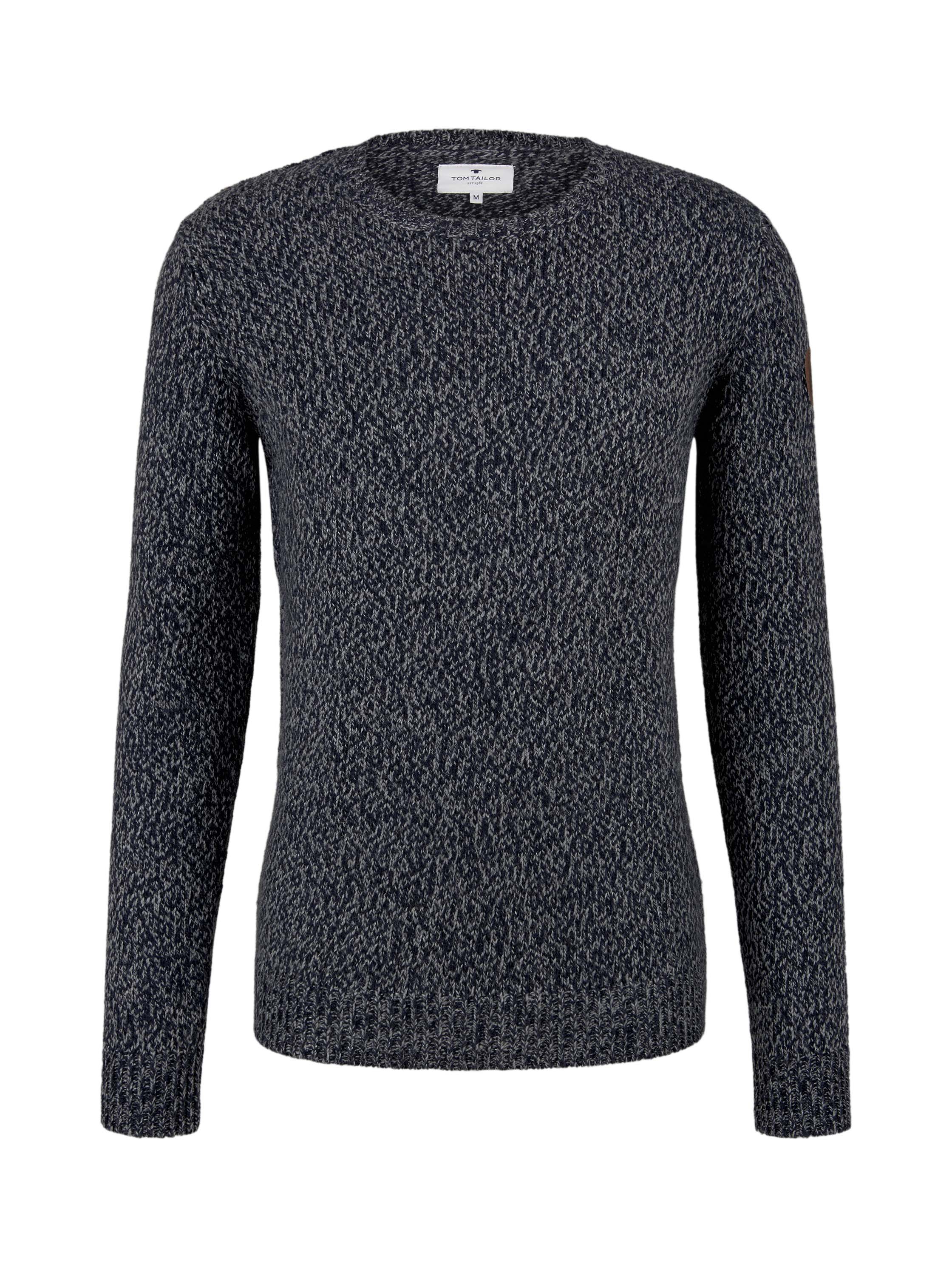 cosy sweater, navy grey mouline