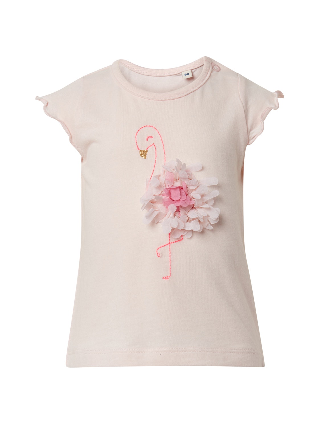 T-shirt placed print, ballet slipper-rose