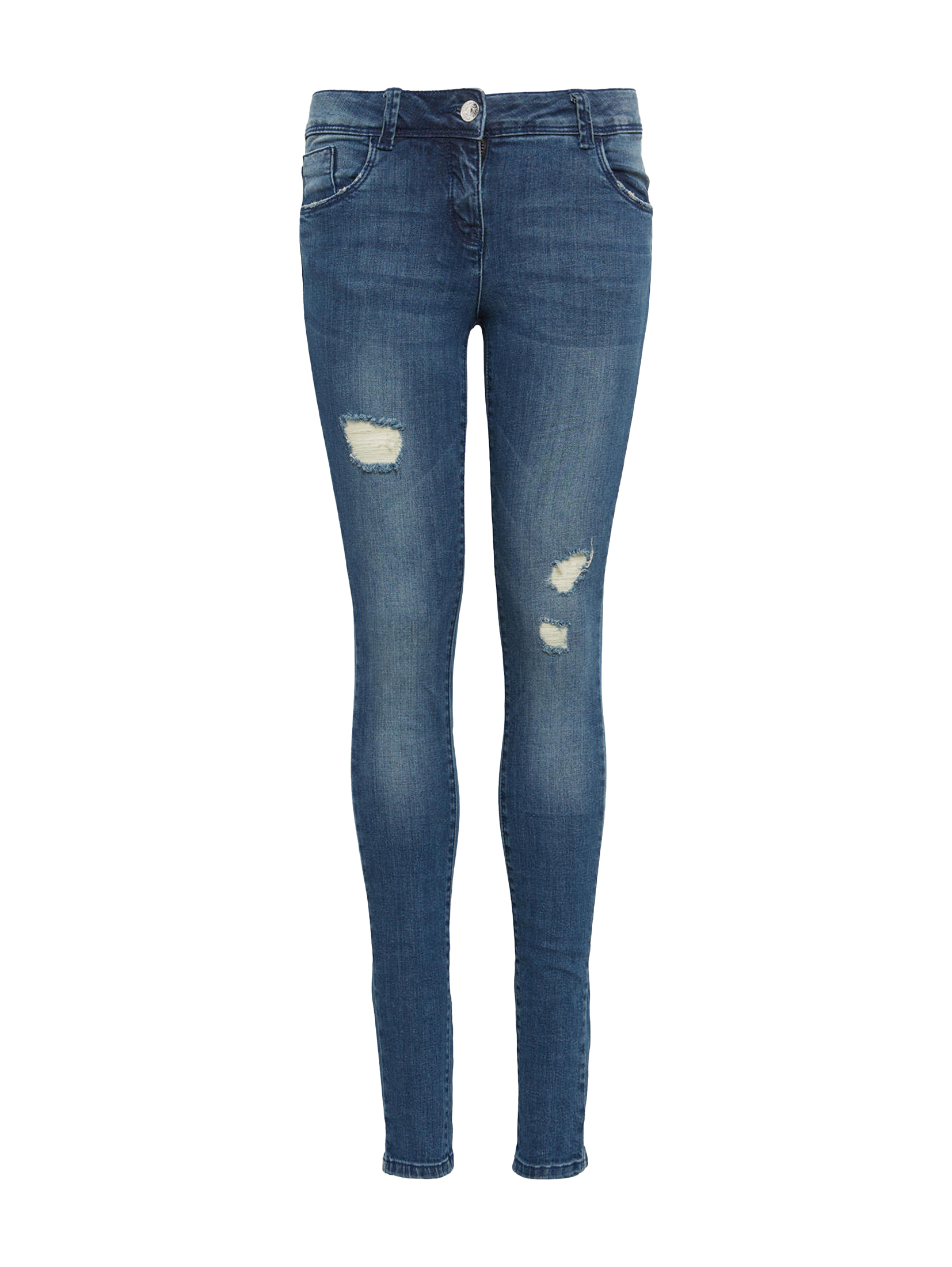 Jeans uni long  LINLY, stone blue denim-denim