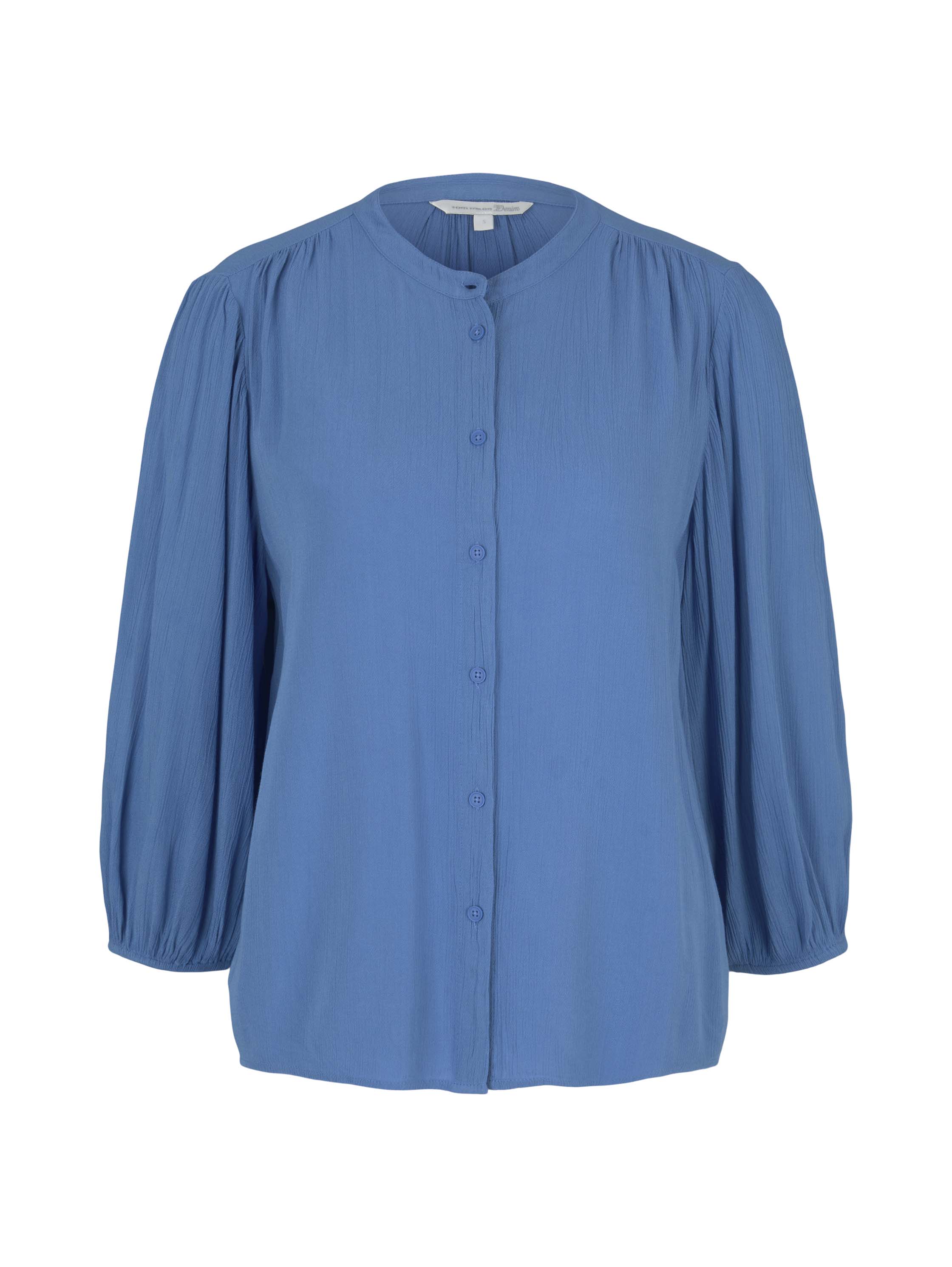 balloon sleeve blouse, mid blue