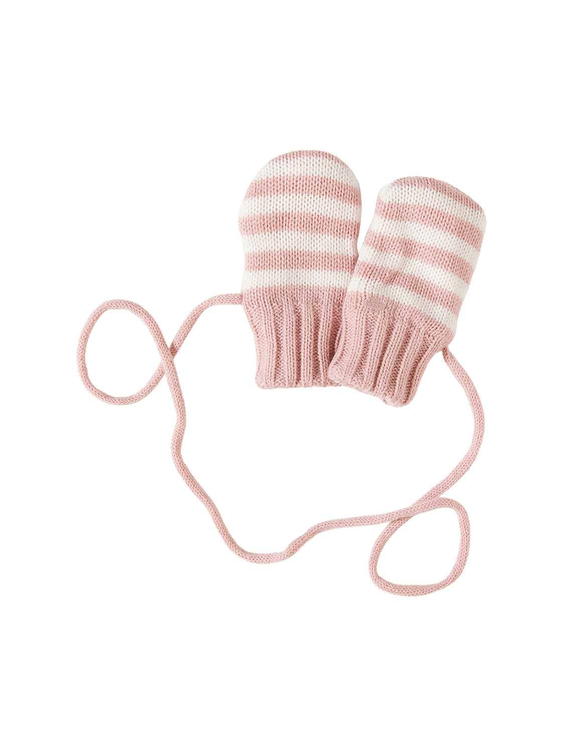 Handschuhe gestreift, twinkle pink|white