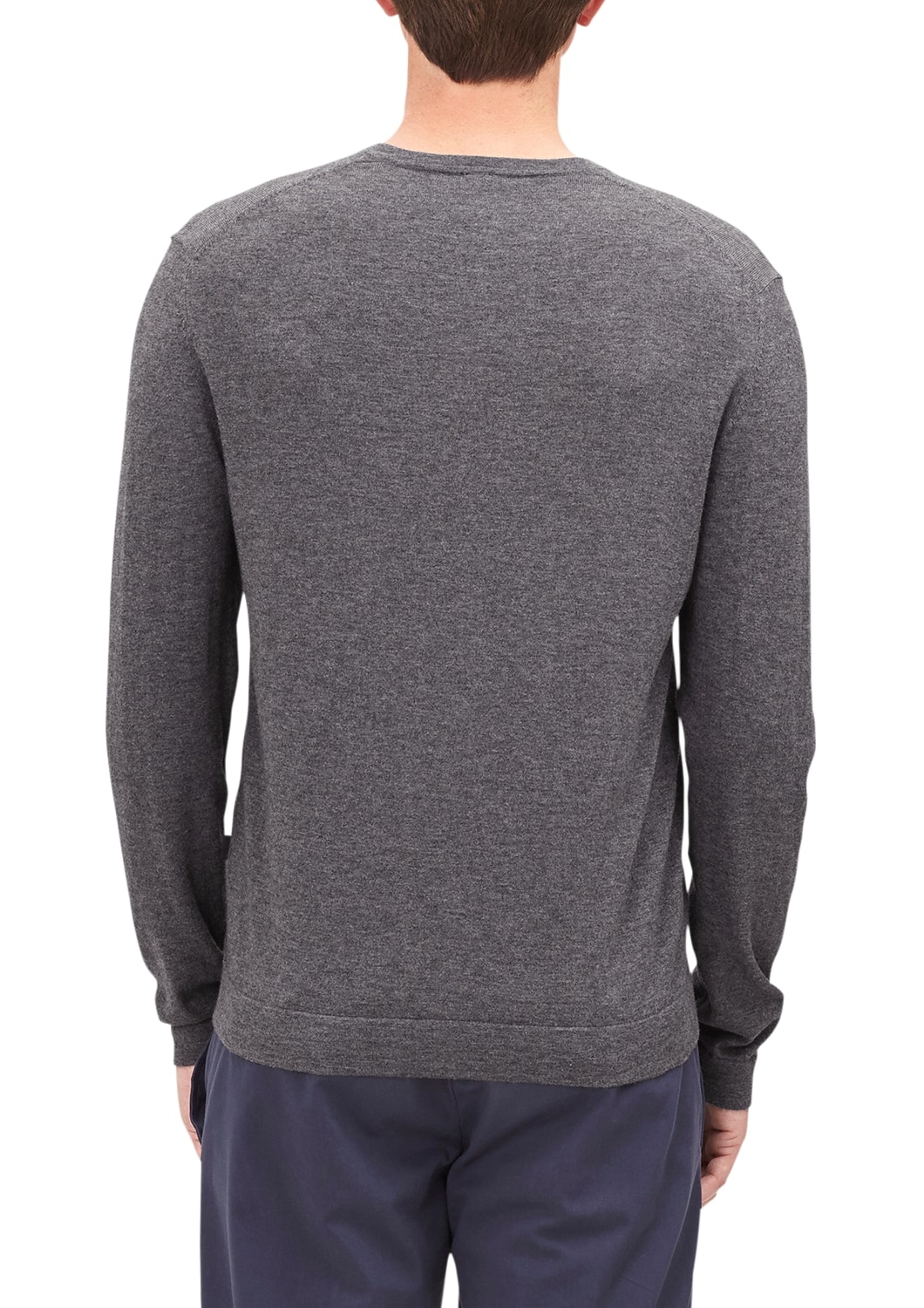 PULLOVER LANGARM, steel melange