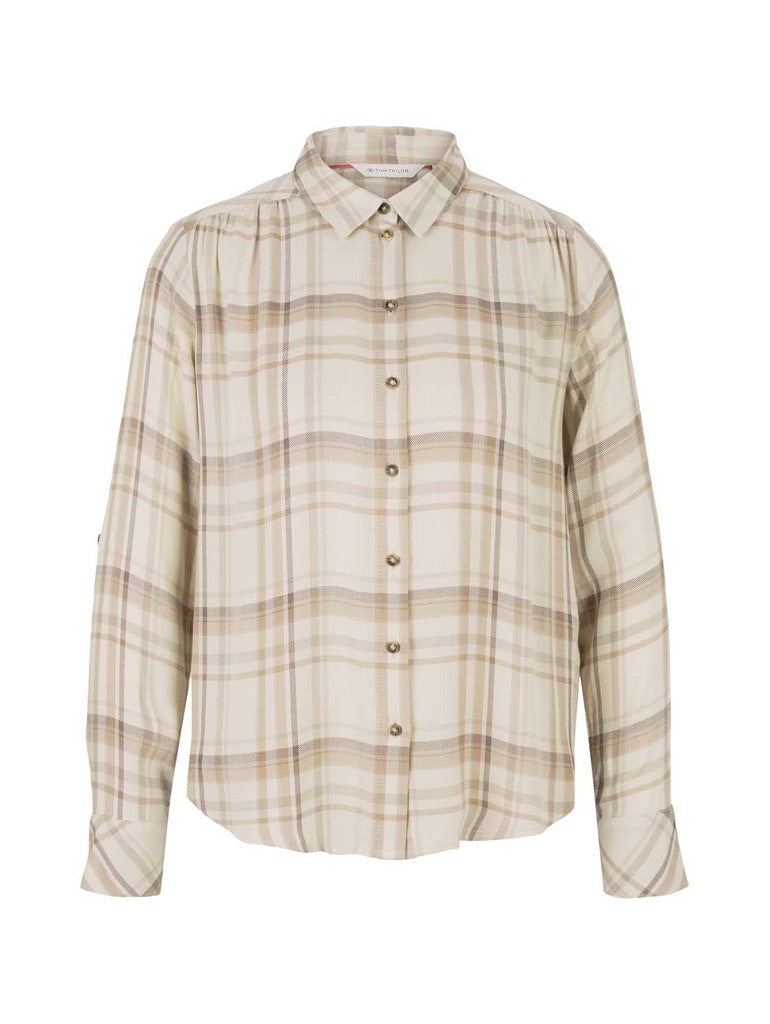 blouse checked, beige check