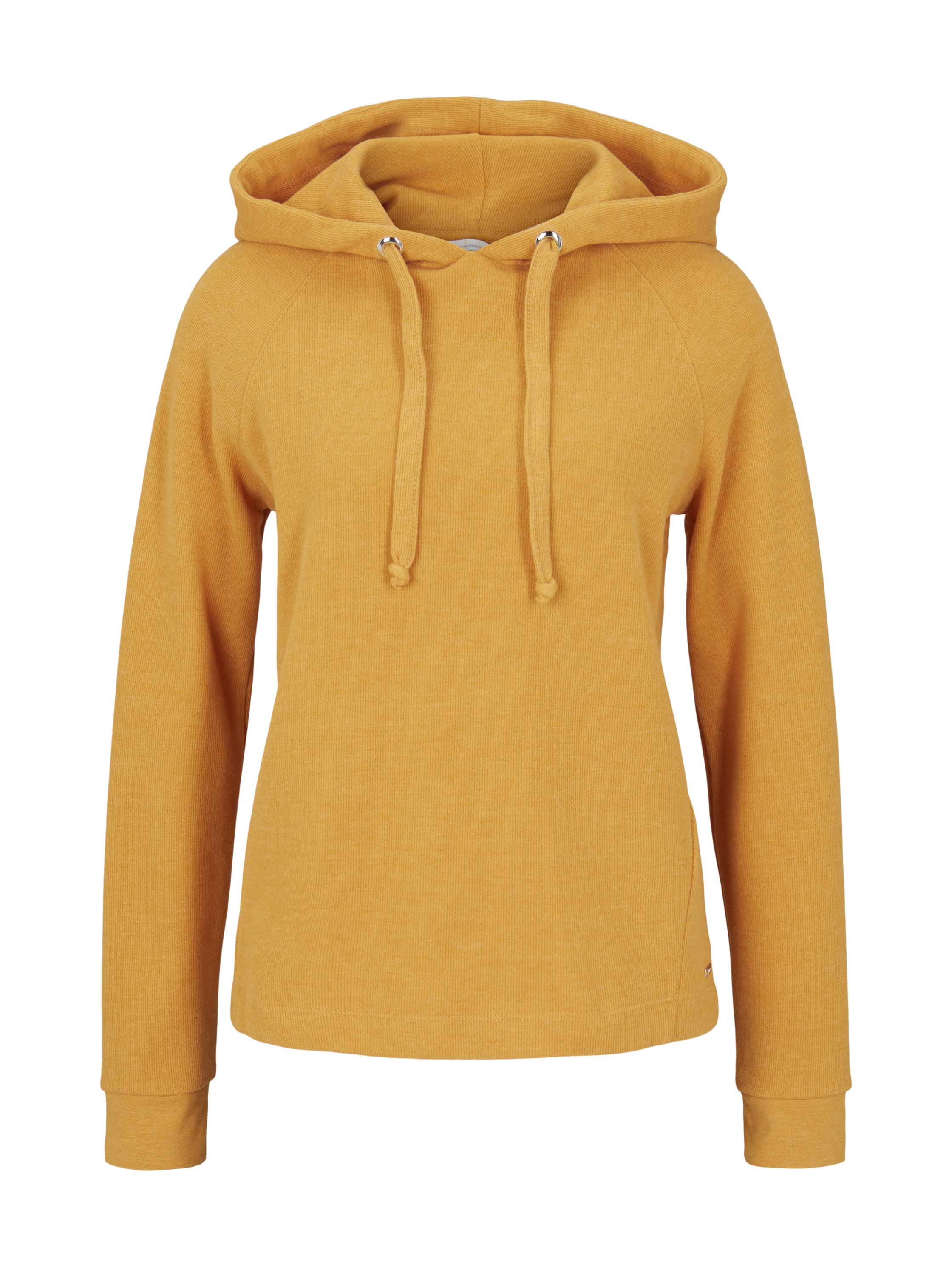cosy rib hoodie, orange yellow